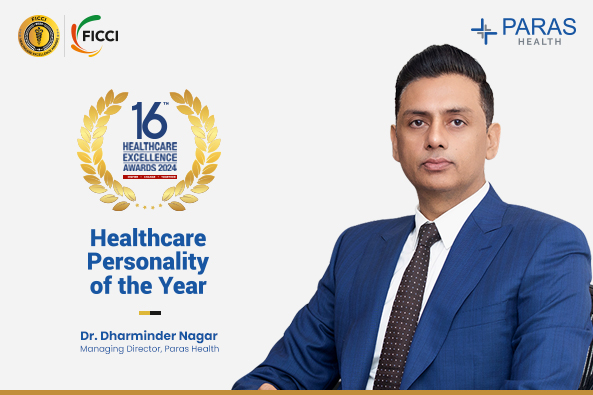 MD & Founder, Dr. Dharminder Nagar, has been awarded the title of “Healthcare Personality of the Year” at the 16th Healthcare Excellence Awards 2024 by FICCI.